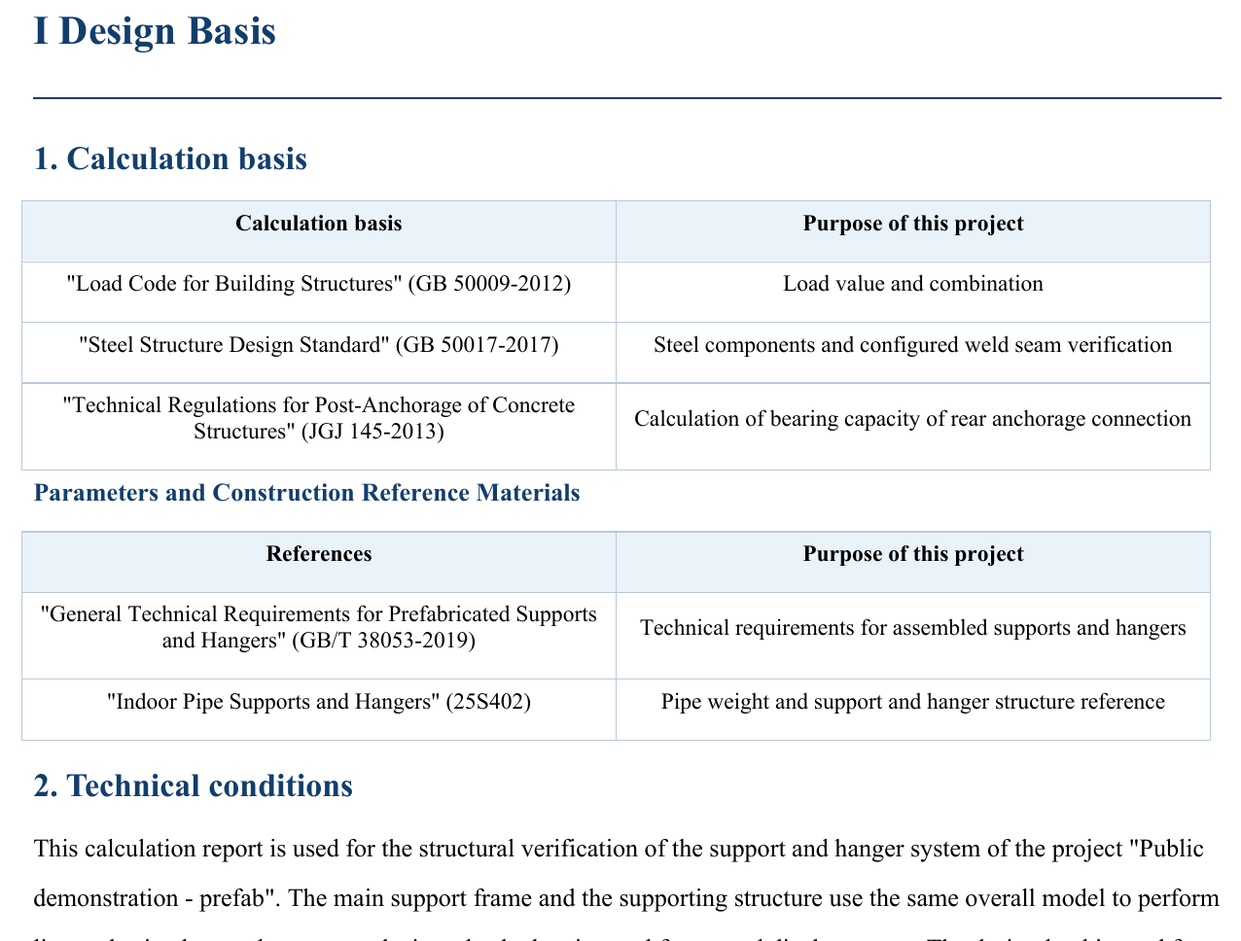 Same case · Design basis