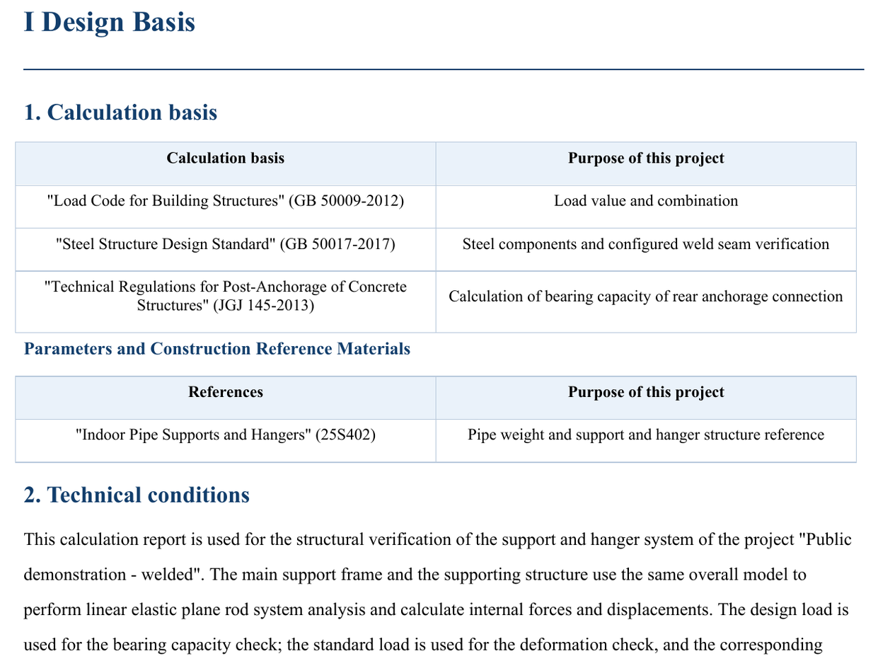 Same case · Design basis